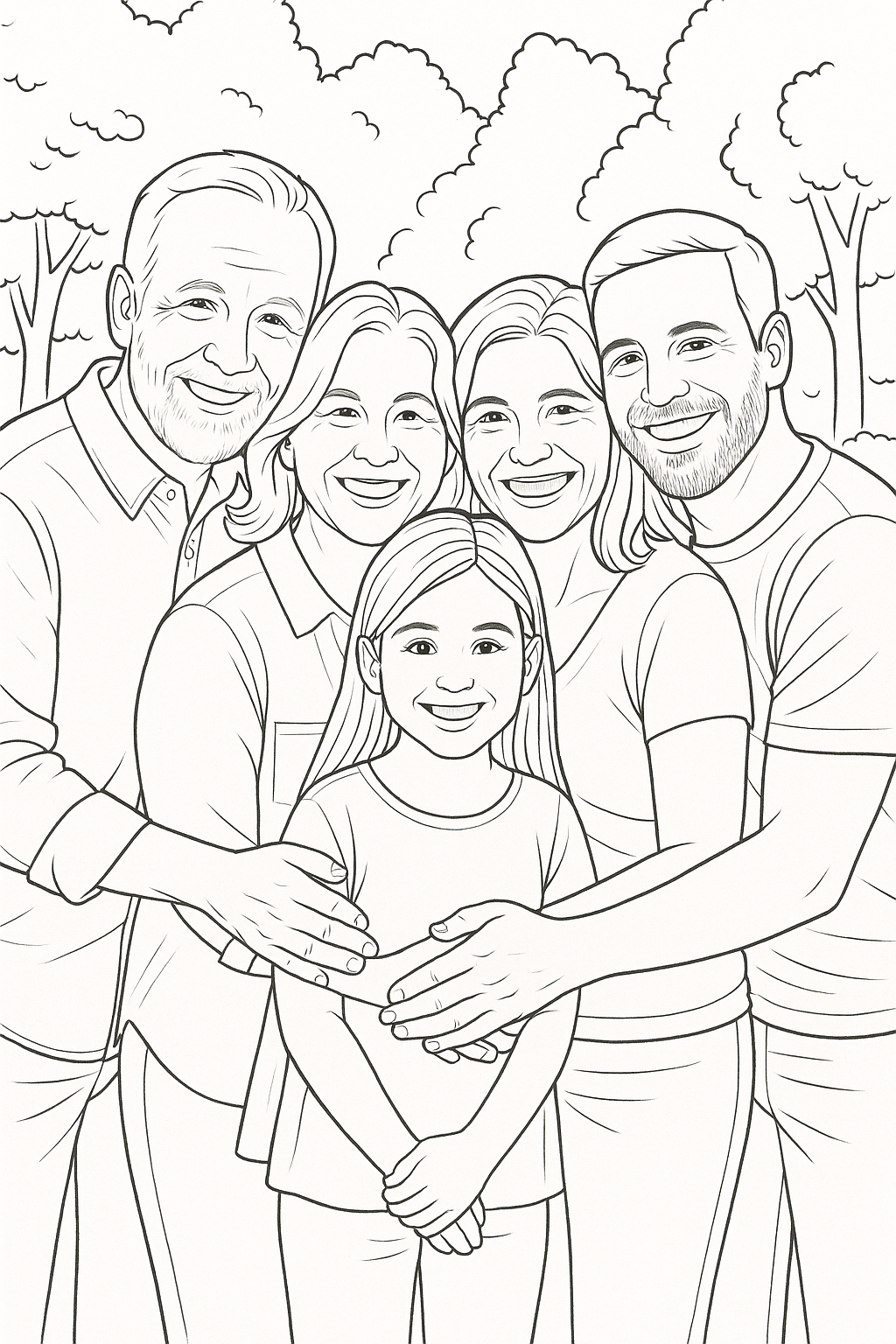 Desenho para colorir - Encontros Familiares